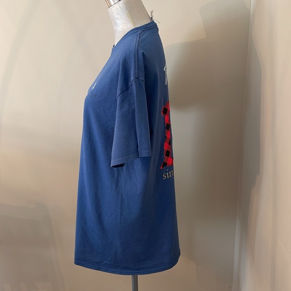 Simply Southern True Story Christmas T-Shirt Large, Denim Blue New without Tags - Picture 7 of 12